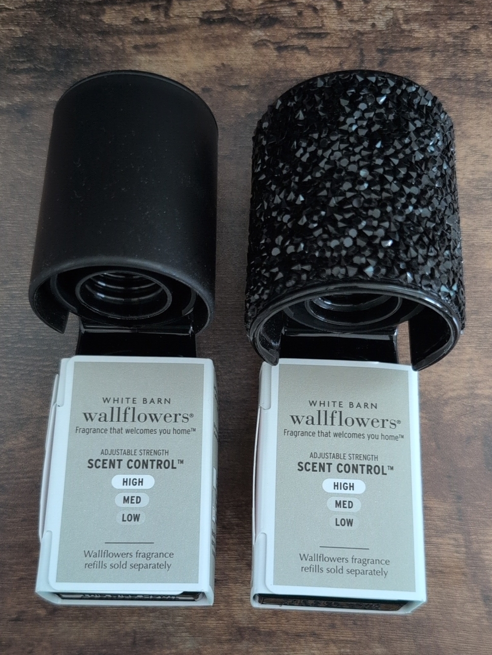 White Barn Black Wallflowers Plug In Fragrance Holders Set of 2 Black NWT